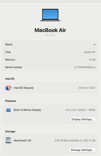 MacBook Air M1 13"