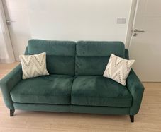 Green Velvet 2 Seater Sofa