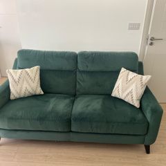 Green Velvet 2 Seater Sofa