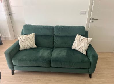 Green Velvet 2 Seater Sofa