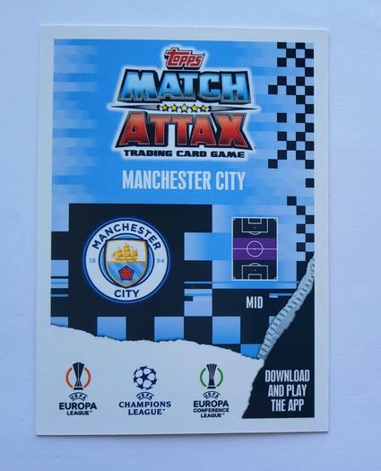 Kevin De Bruyne - Limited Edition  Topps Match Attax CL 2023/24 #AG6  Artists of the Game