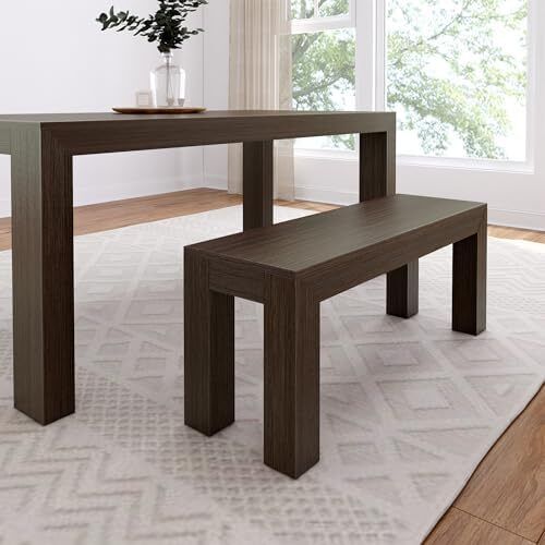 Modern Walnut Wirebrush Bench,