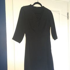 River Island Black Mini Lace Skater dress