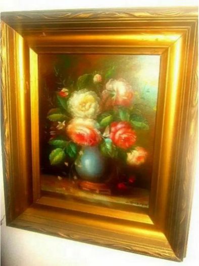 Vintage Victorian Oil Siigned 'C. Josephin'
