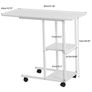 Home Office Rolling Wheel Notebook PC Stand With Storage Rack Image 6