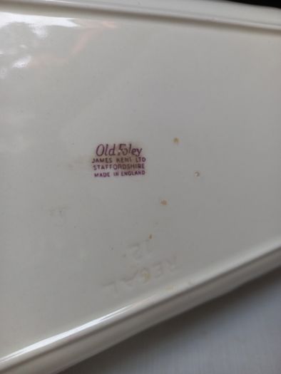SALE!  Vintage Old Foley James Kent Ltd STAFFORDSHIRE Serving / Sandwich Tray