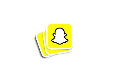 Snapchat Icon Glossy Stickers 2-Pack
