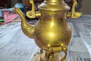 Beautiful Brass Spirit Kettle on Original Stand and Burner Postage Available, Whether you're using it for its intended purpose or simply displaying it as a decorative item, this piece is a must-have
