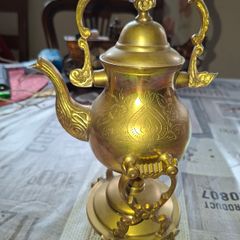 Beautiful Brass Spirit Kettle on Original Stand and Burner Postage Available, Whether you're using it for its intended purpose or simply displaying it as a decorative item, this piece is a must-have