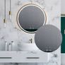 LED Bathroom Mirror Gold Frame Demister Fog Free Image 8