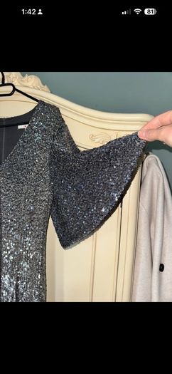 Exquise Sequin Party Dress Cap Sleeves