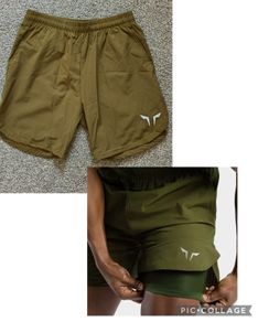 Double-deck fitness sports shorts for MEN size S