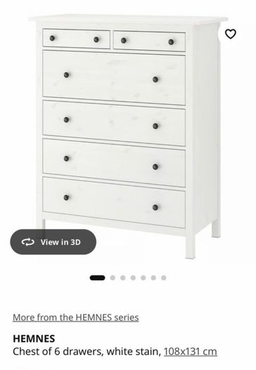 HEMNES chest of 6