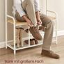 Hallway Coat Rack with Bench & Shoe Storage 9 Hooks Industrial Coat Stand Image 5