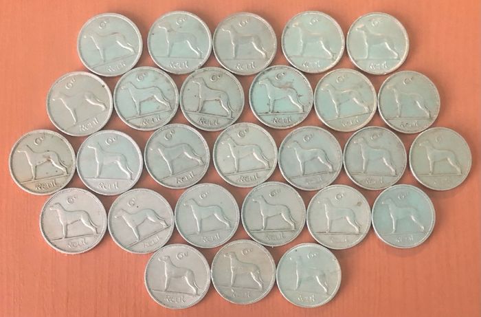 Full set of irish sixpences