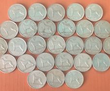 Full set of irish sixpences