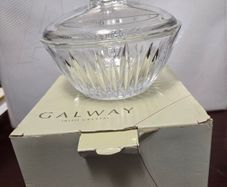 Galway Irish Crystal bowl with lid