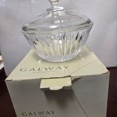 Galway Irish Crystal bowl with lid