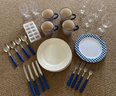Camping or Caravaning mixed Crockery
