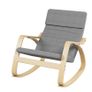 BRAND NEW Sedia A Dondolo Poltrona Relax Reclinabile Chaise Longue Grigio Recliner Lounge Chair Image 2