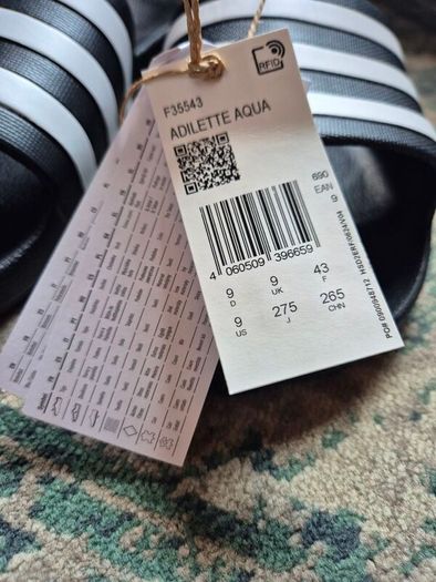 Adidas Adilette Aqua sliders 9UK