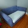 Blue Sofa Bed new seat cushions Image 2