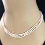Vintage Rice Pearl Necklace: Triple Strand Image 3