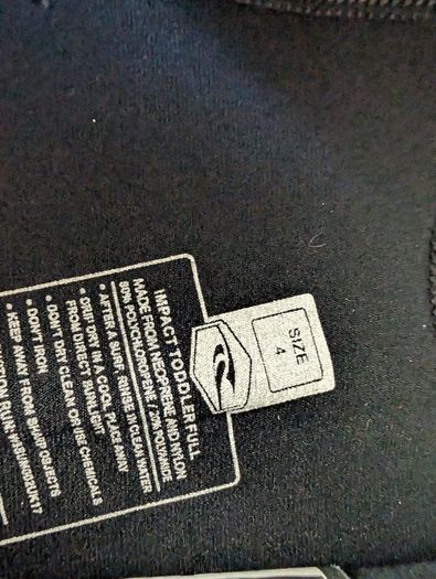 wetsuit size 4