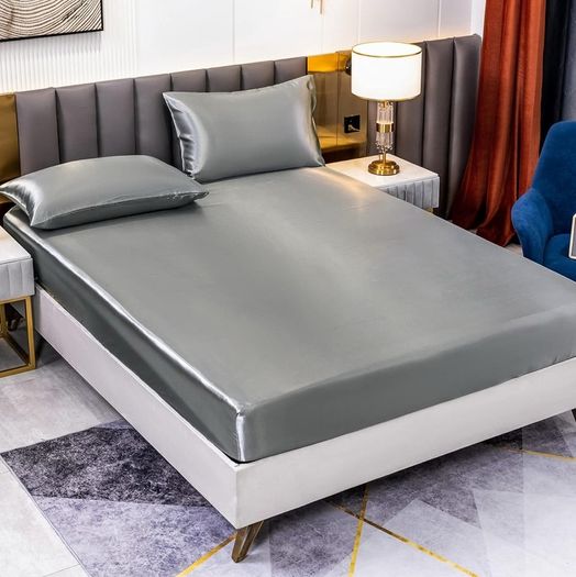 Brand New Fitted Sheet 200x200cm Satin Bonnet 30 cm