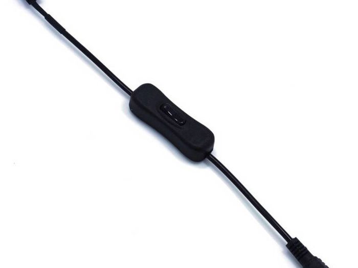 12V DC 5.5mm To 4 Pin PWM Computer PC Fan Power Adapter Switch Cable