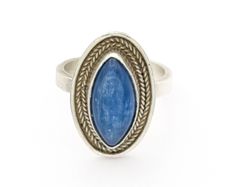 925 Vintage Sterling Silver Marquise Kyanite Ring