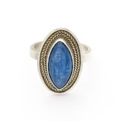 925 Vintage Sterling Silver Marquise Kyanite Ring