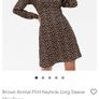 Brown  Long Sleeve Mini Dress, NEW LOOK Image 4
