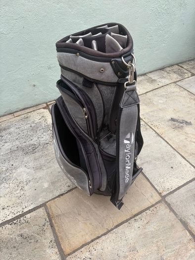 TaylorMade Cart Bag, 14-Way Divider, Grey/Black