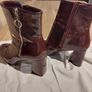 Burgundy Patent Boots Image 5
