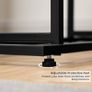NEW SALE | Slim Side Table, Narrow End Table, Industrial Bedside Tables with Magazine Holder Sling, Small Table for Small Spaces, Skinny Magazine Table, Metal Frame, Rustic Brown and Black Image 3