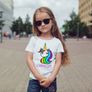 Personalized Named Unicorn Girls T-shirt Tee Top Shirt Personalised T-shirt Image 4