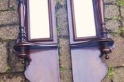 Antique pair of mahogany side mirrors