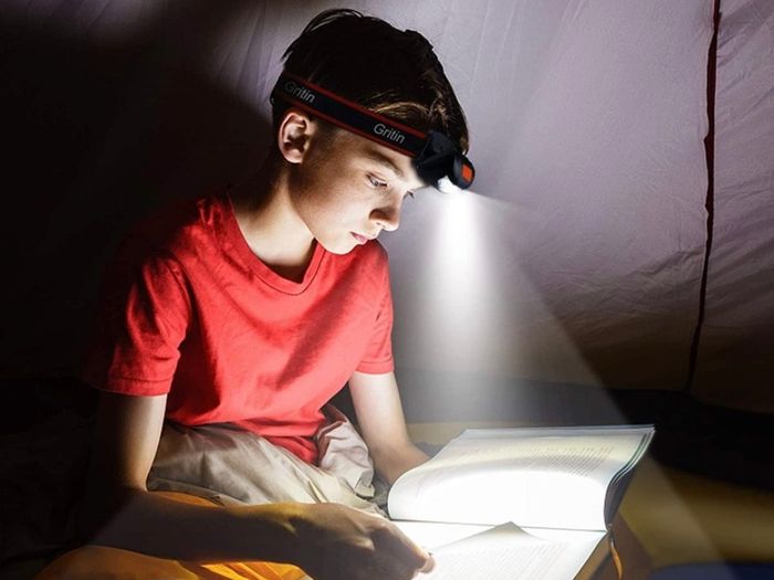 LED Head Torch, [2 Pack] COB Headlamp Super Bright Headlight, Adjustable with 3 Modes, Lightweight for Running, Camping, Fishing (FREE POSTAGE)