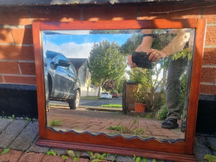 Edwardian mahogany mirror