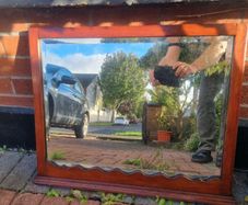 Edwardian mahogany mirror