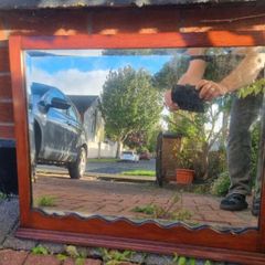 Edwardian mahogany mirror