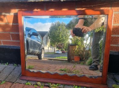 Edwardian mahogany mirror