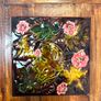 3 Old Decorative Ceramic Tiles Image 8