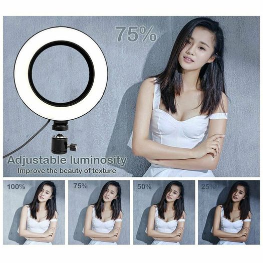10" LED Ring Light Photographic Selfie Ring Lighting with Stand for Smartphone Youtube Makeup Video Studio Tripod Ring Light