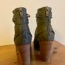 Mint Velvet Khaki Olive Suede Leather Ankle Boots Size 37 UK 4 Image 4