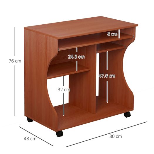 Multi Storage Compact Work Desk, with Wheels