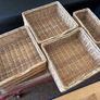 Set of rectangular wicker and rattan storage baskets Image 3