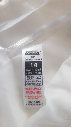 Dunnes Stores White Trousers Size 14