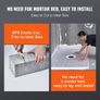 Shower Curb Kit, 1219x1524mm Shower Pan Kit with 50.8mm ABS Central Flange, Waterproof Membrane, Stainless Steel Grate, Image 4